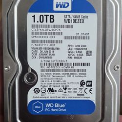 Western Digital 1 Terabyte Hard Drive 