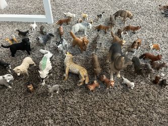 Wolves And Dogs Figurine Collection ( Mostly Schleich Brand)
