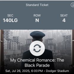 My Chemical Romance Tickets - Section 140LG 