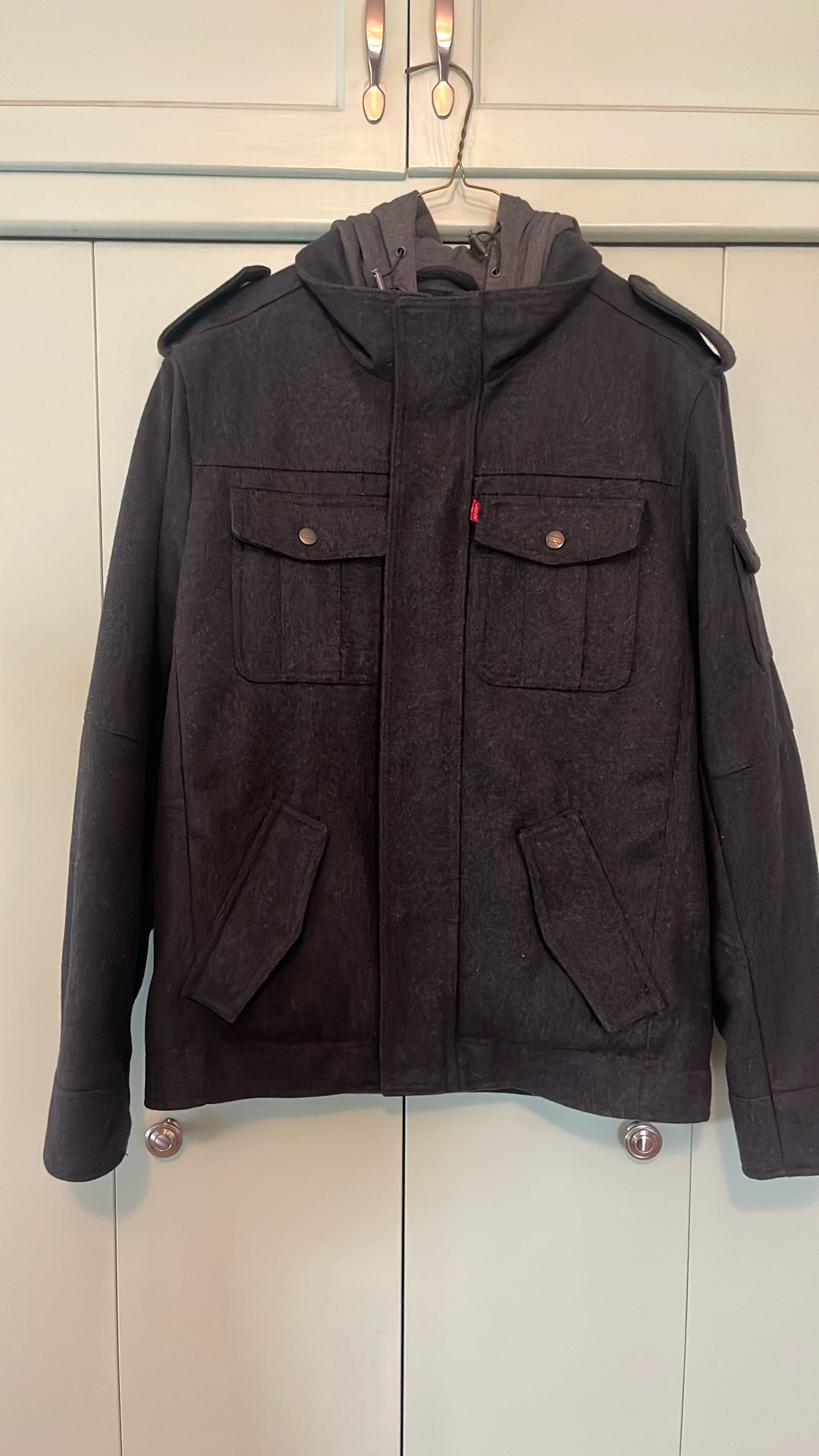 Wool Levi Hooded Military Jacket