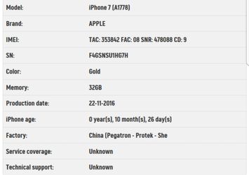 IPHONE 7 ICLOUD LOCKED GOLD