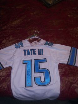 Beautiful new NFL Detroit Lions Official jersey of the Golden boy, " Golden Tate III" With Certificate of Authenticity!!!