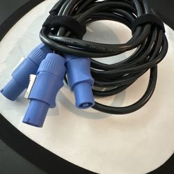 Pro Stage PowerCON Cable Bundle (3x) + AC Power Cords — Lighting / Audio Gear