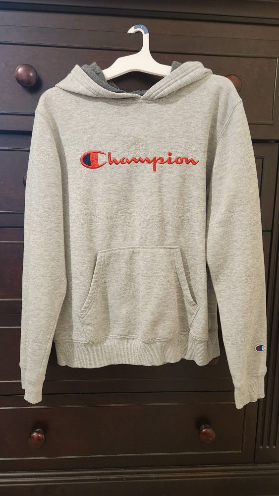 Big Boys Set: Sweater With Hood, Tee-shirt Size XL And Jeans Champion Brand