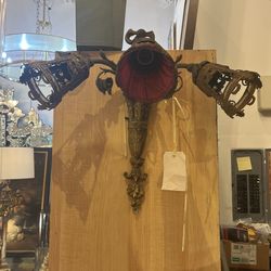 Antique Brass Neoclassical Lamp