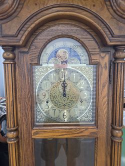 Grandfather Clock with Moon Phase Dial