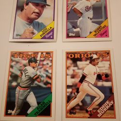 Lot Of 4 Topps 1988 Baseball Trading Cards 4pc