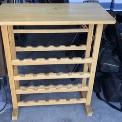 Wooden Wine Rack And Table