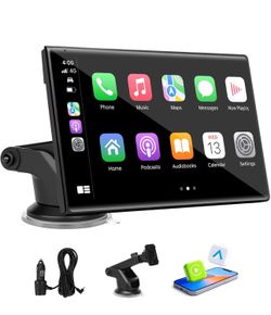 7 inch Carplay Screen for Car - Supports Wireless Apple Carplay & Android Auto. New