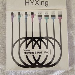 HY Xing 6ft 90° Charging Cords for iPhone iPad iPod 
