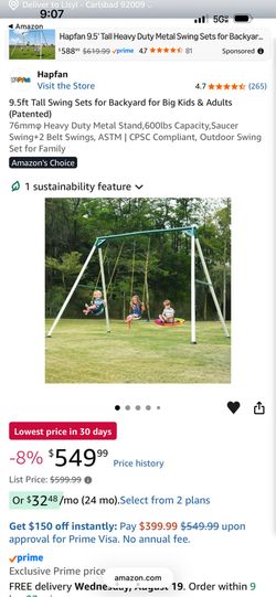 *Brand New* large children’s swing set