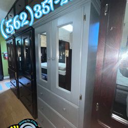 Grey Tall Wardrobe Closet Ropero Mueble 