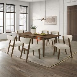 Extendable Mid-Century Modern Dining Table Set