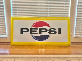 Vintage Pepsi Acrylic Sign 6ft x 3ft White