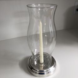Silver Plated Hurricane Lamp
