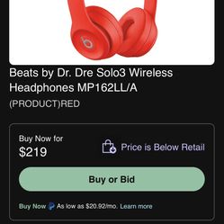 Beats Solo 3 Red