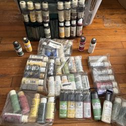 HUGE Lot Of ENAMEL/ACRYLIC PAINTS For Every Purpose You Can Think - Including Outdoor Items & Fabrics 