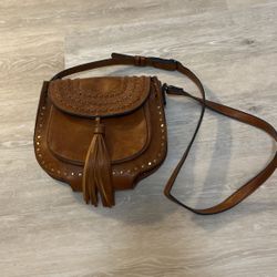 Brown Leather Crossbody Purse 