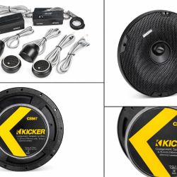 Kicker CSS67 6.75” Component Speaker System – Never Used (No Box) 