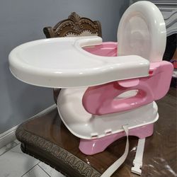 Pink Foldable Booster Chair 