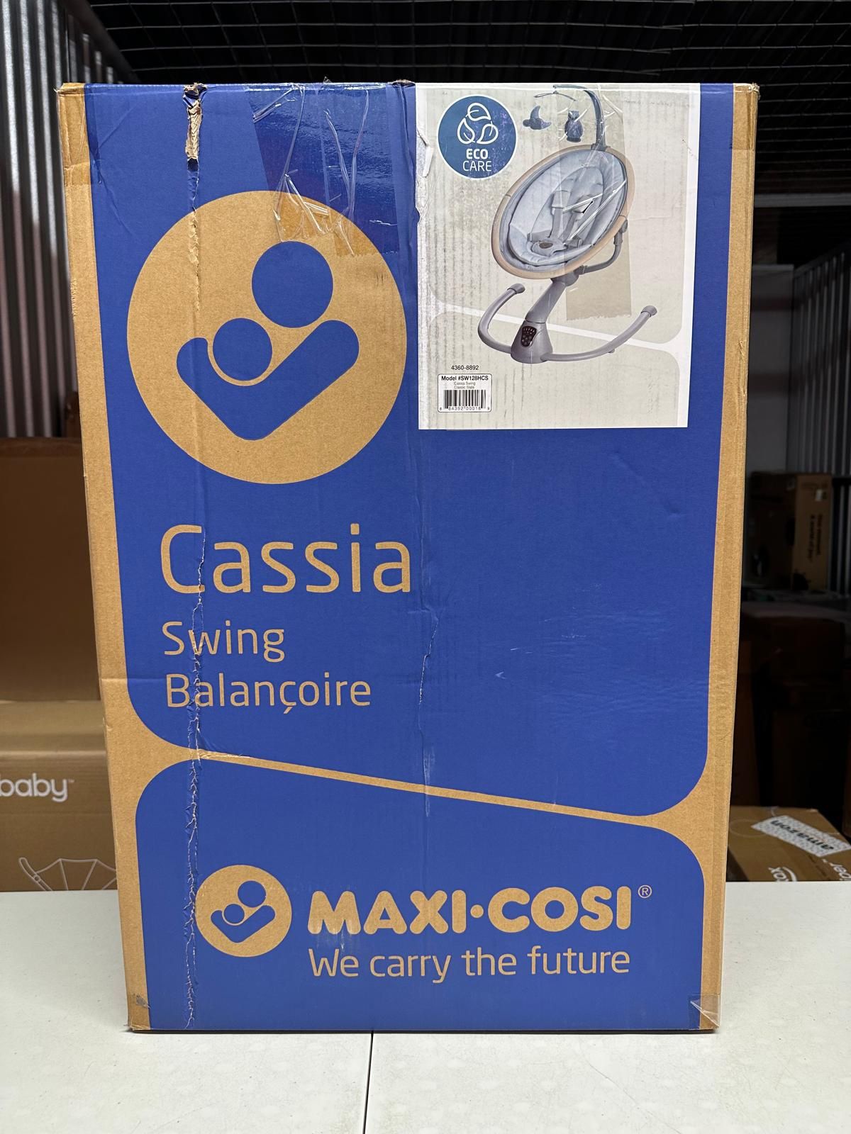 Open Box Maxi Cosi Cassia Baby Swing Smart Motion 360° Rotation Lightweight Classic Slate