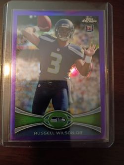 2012 Topps Chrome Russell Wilson Purple Refractor rookie card 250/499