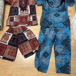 New 100 % Cotton  Short Set & Long Set For 7 Years Old .