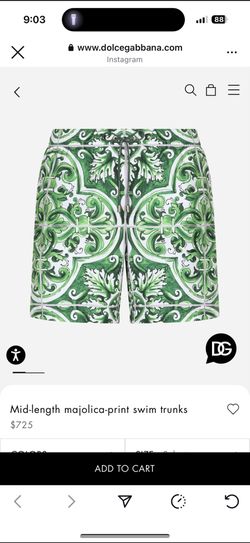 Dolce and Gabbana men’s swim trunk
