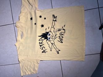 Travis Scott Astroworld Men Yellow Graphic T-Shirt