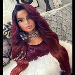 Human Hair Blended Lace Front Wig 