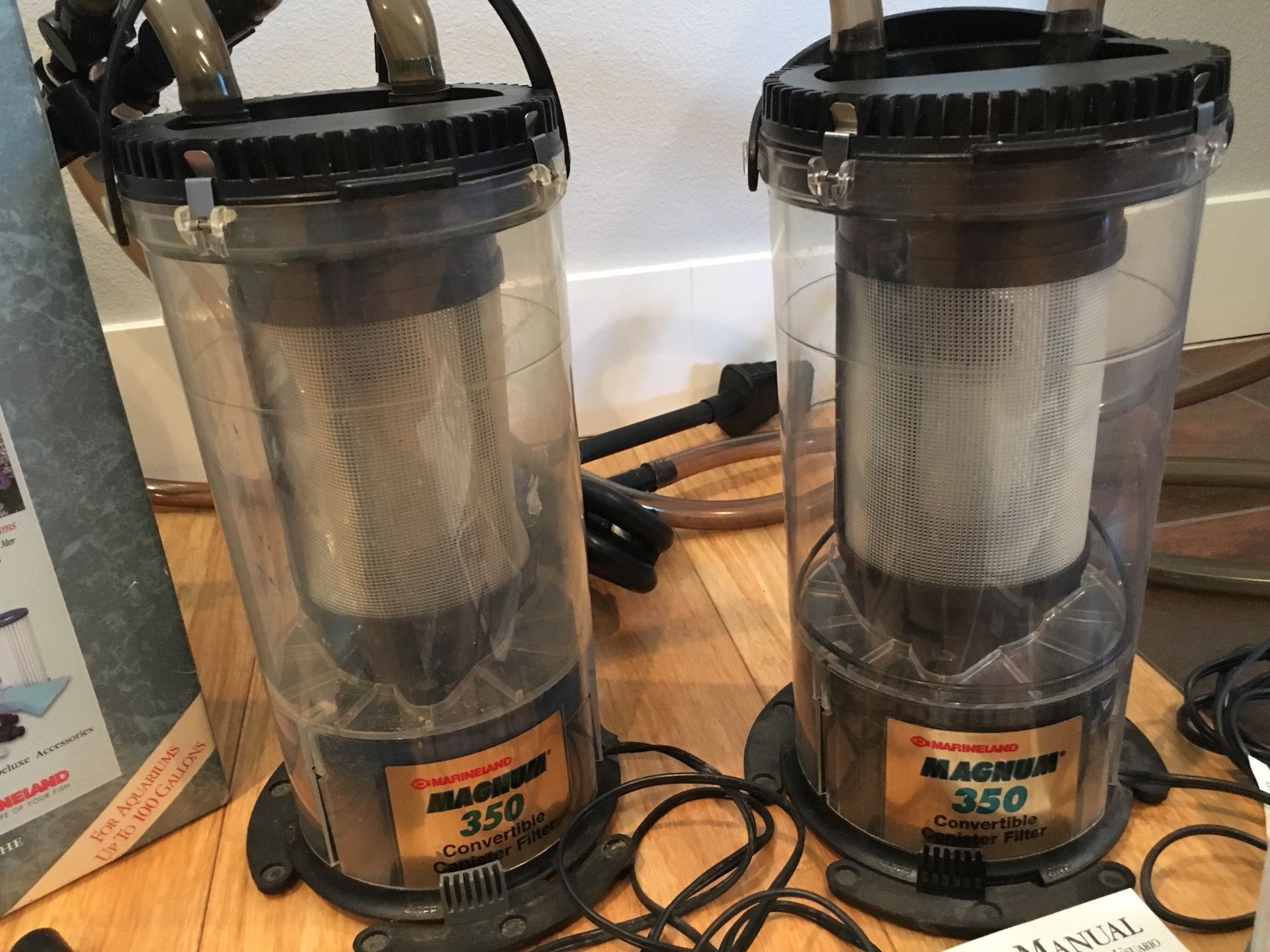 Set of 2 Marineland Magnum 350 deluxe canister filters for aquarium