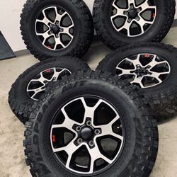 17” Jeep Wrangler Rubicon Gladiator Wheels Rims Falken MT Tires Rines