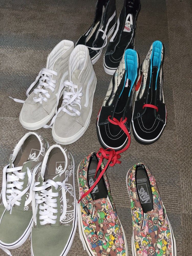 5 Pairs Of Vans Shoes