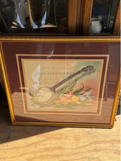 BEAUTIFUL FRAMED MUSIC PRINT