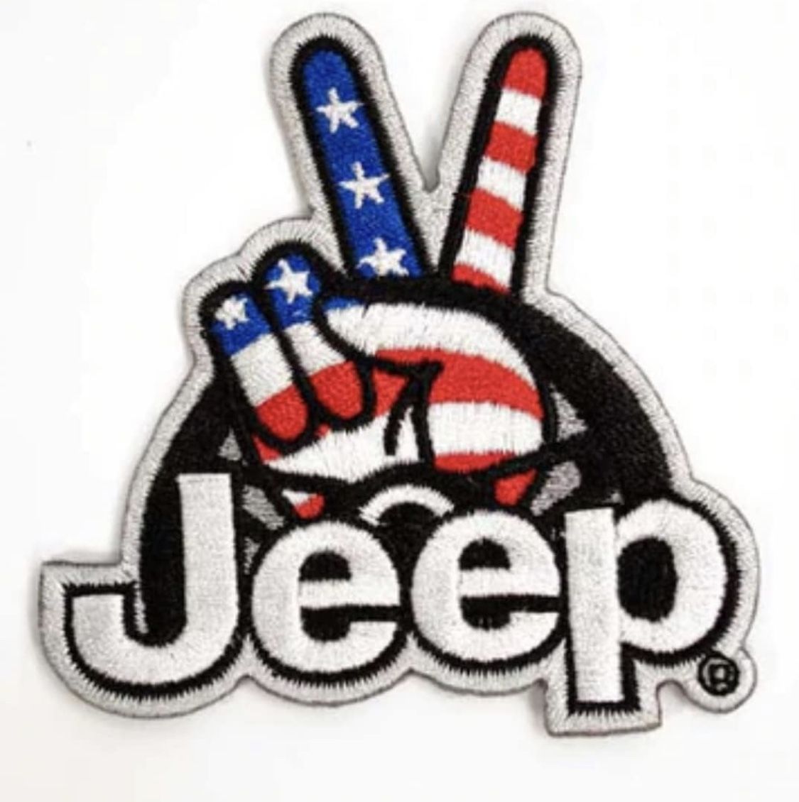 Jeep Wave USA Logo Iron-on, Heat Seal, Stitch-on Embroidered Patch