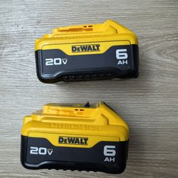 2 Dewalt 6Ah Batteries $200