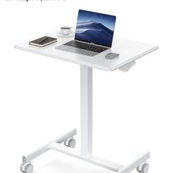 SMALL WHITE ROLLING DESK