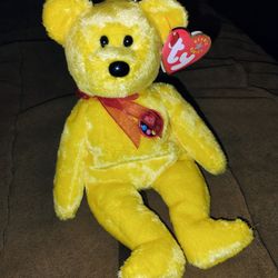 Yellow Bear Beanie Baby 