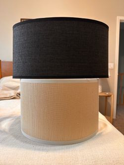 Two large gorgeous textured lampshades.