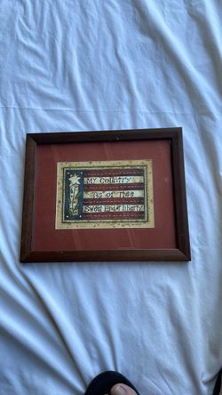 Patriotic Framed Art Print – American Flag