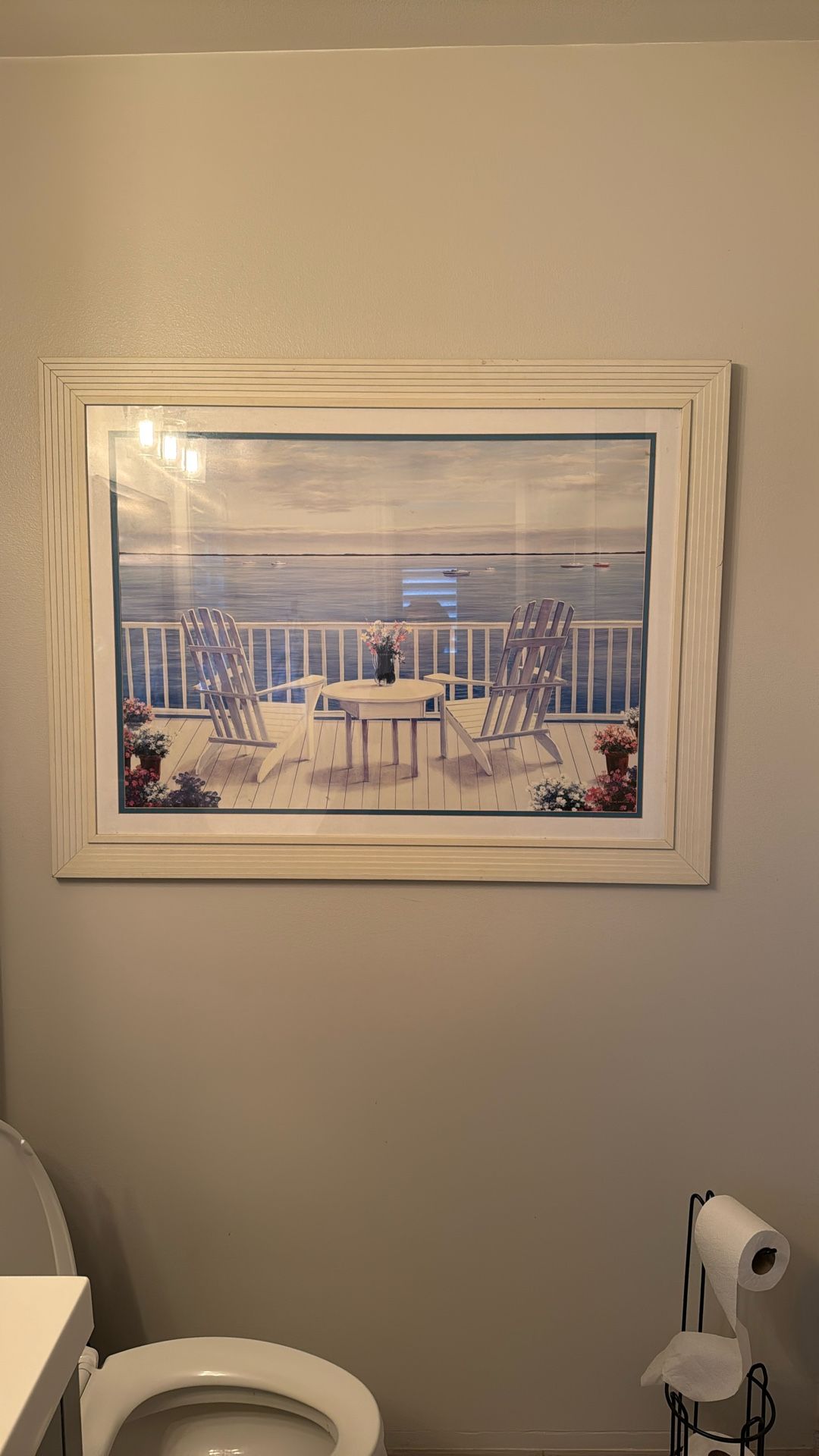 Large Glass And Wood Picture