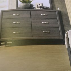 Dresser De 6 Cajones Color Gris