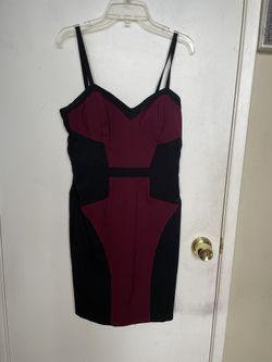 Xoxo Burgundy Black Mini Dress