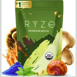 Ryze Mushroom Matcha Green Tea.