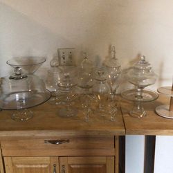 Glass Display Vases With Lids/ Candy Vases Multi Use 12 Items 