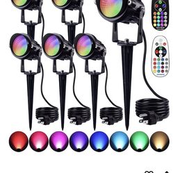 6- pack Landscape Lighting 12W LED Outdoor Spotlights