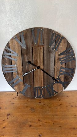 New 31 inch and a half wooden wall clock