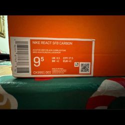 Nike React SFB Carbon Brand New Size Men’s 9.5