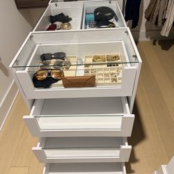 Glass Top Jewelry Organizer Cabinet