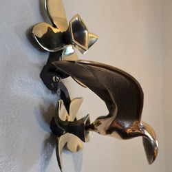 Rare Brass Hummingbird Door Knocker,  7"